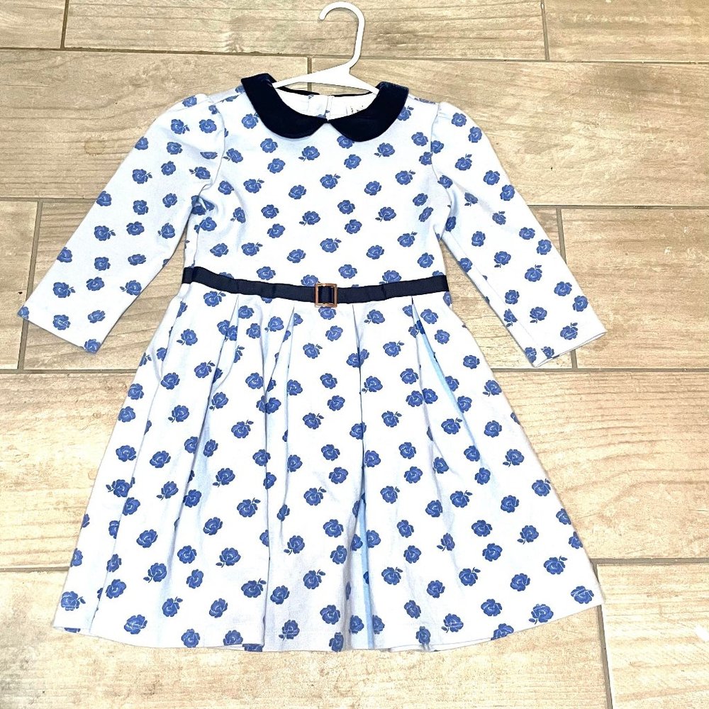 Janie and Jack Blue Floral Dress Size 8